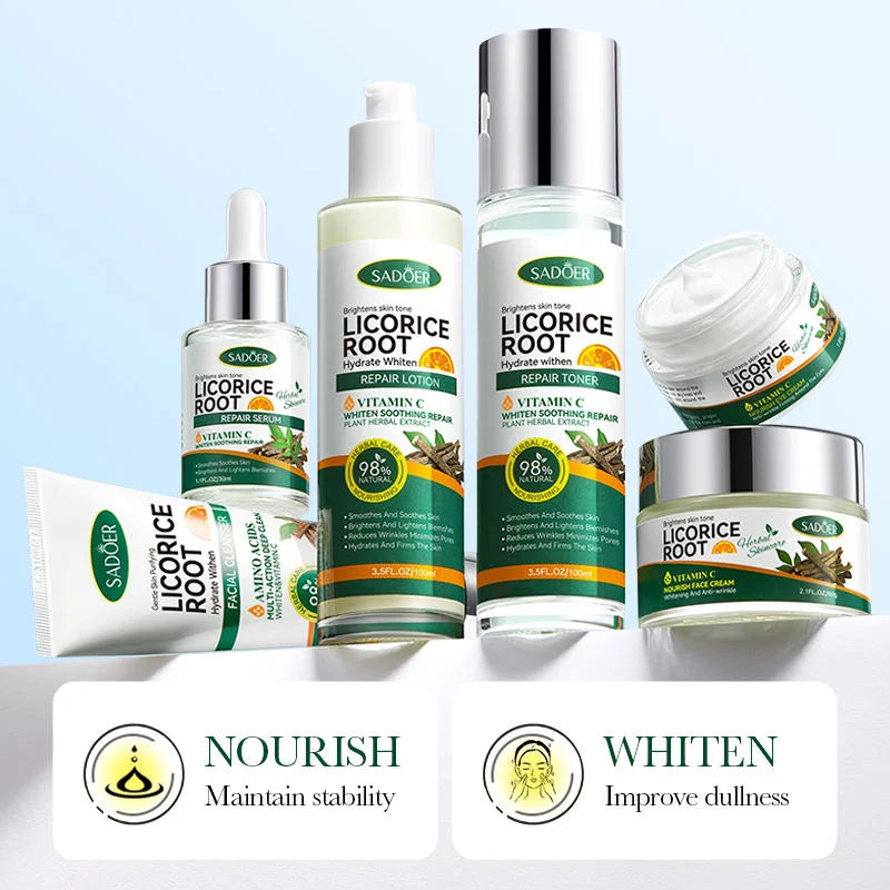 Sadoer - Licorice Root Whitening Skin Care Set 6 pieces (Original)