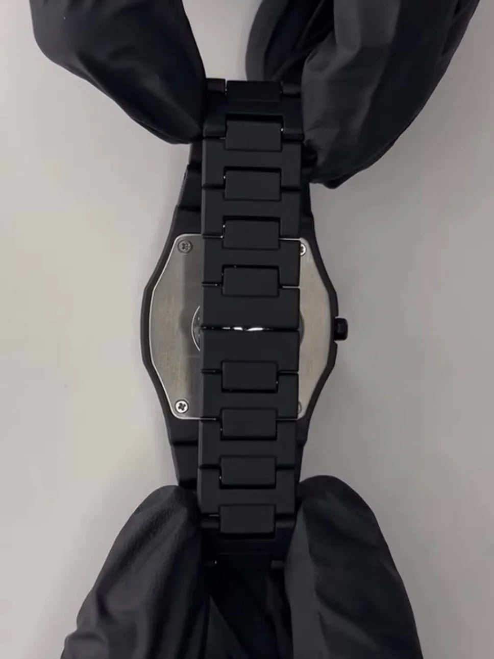 Shadow Elegance: Black Arabic Dial Timepiece